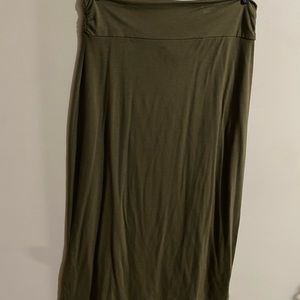 Maxi Skirt Olive Green Lg